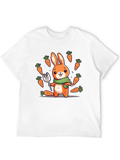 Camiseta Conejo Caricatura con Zanahorias