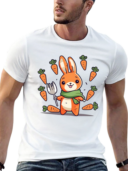 Camiseta Conejo Caricatura con Zanahorias
