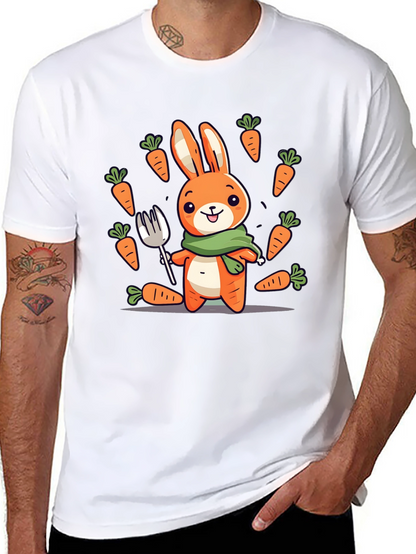 Camiseta Conejo Caricatura con Zanahorias