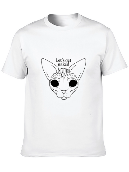 Camiseta Negra Gato Desnudo para Hombre