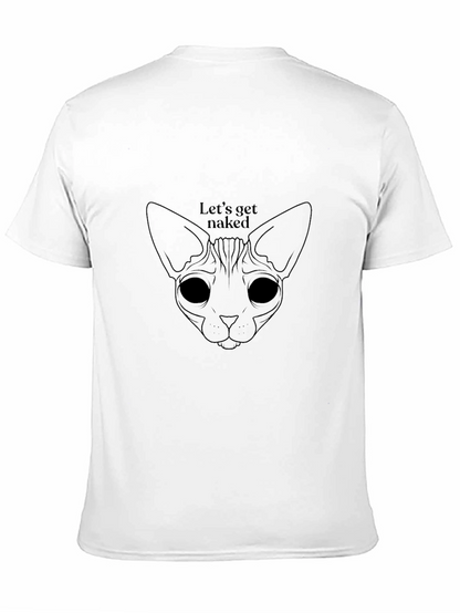 Camiseta Negra Gato Desnudo para Hombre