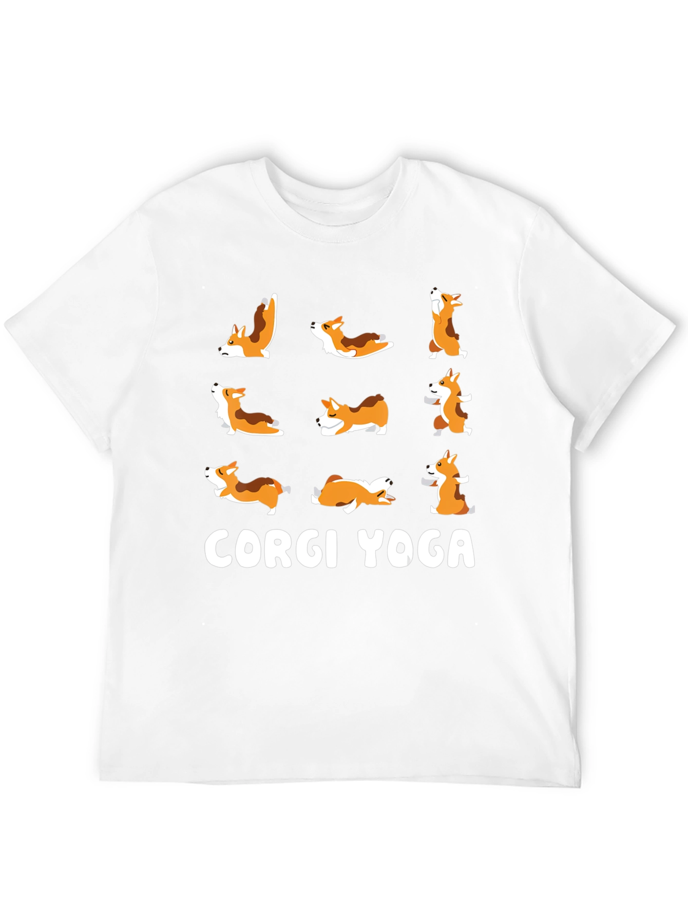 Camiseta Negra Yoga Corgi