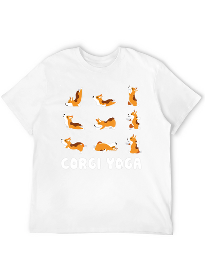 Camiseta Negra Yoga Corgi