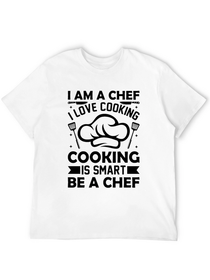 Camiseta Negra Chef: I Love Cooking