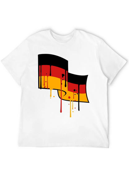 Camiseta Negra con Bandera Alemana Abstracta