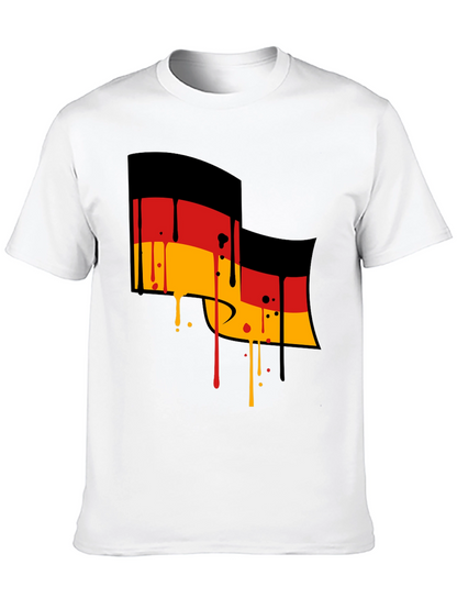 Camiseta Negra con Bandera Alemana Abstracta