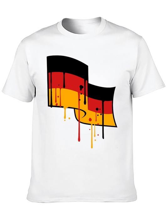 Camiseta Negra con Bandera Alemana Abstracta