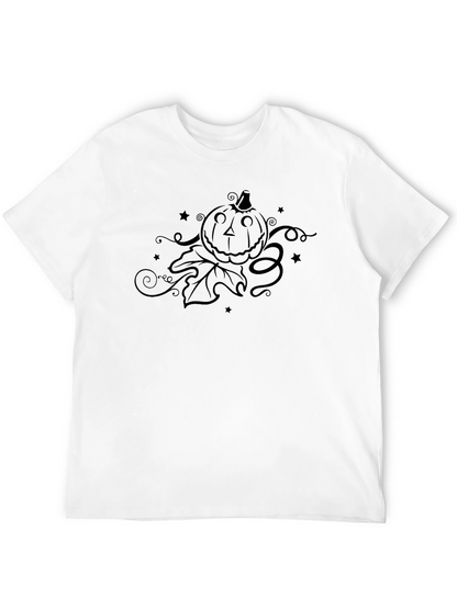 Camiseta Negra con Diseño de Calabaza Halloween