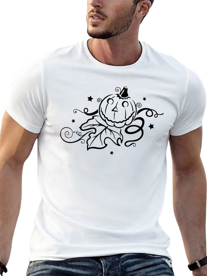Camiseta Negra con Diseño de Calabaza Halloween