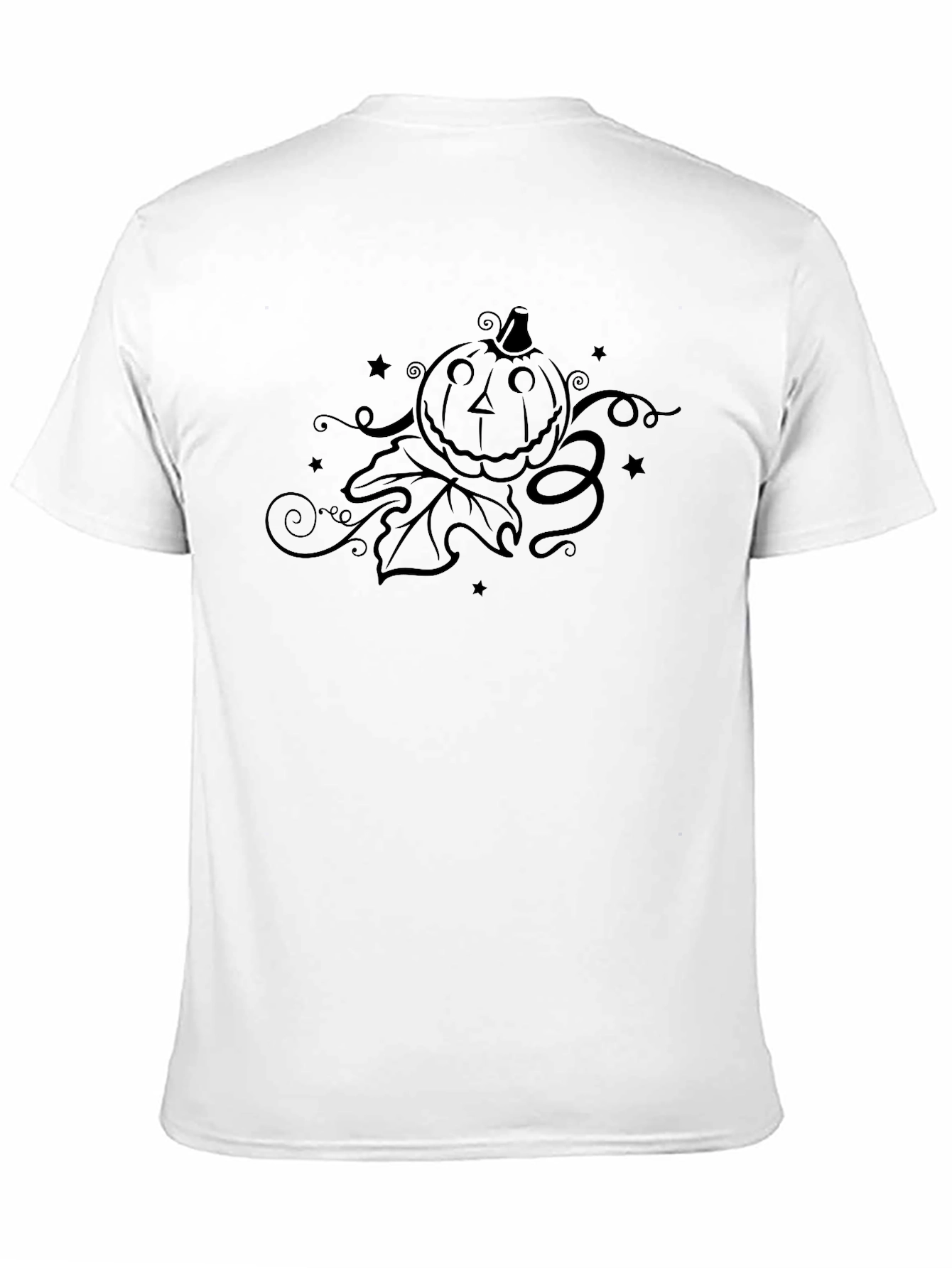 Camiseta Negra con Diseño de Calabaza Halloween