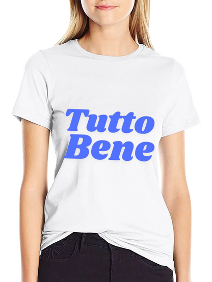 Camiseta Negra con Texto Tutto Bene