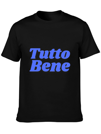 Camiseta Negra con Texto Tutto Bene