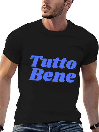 Camiseta Negra con Texto Tutto Bene