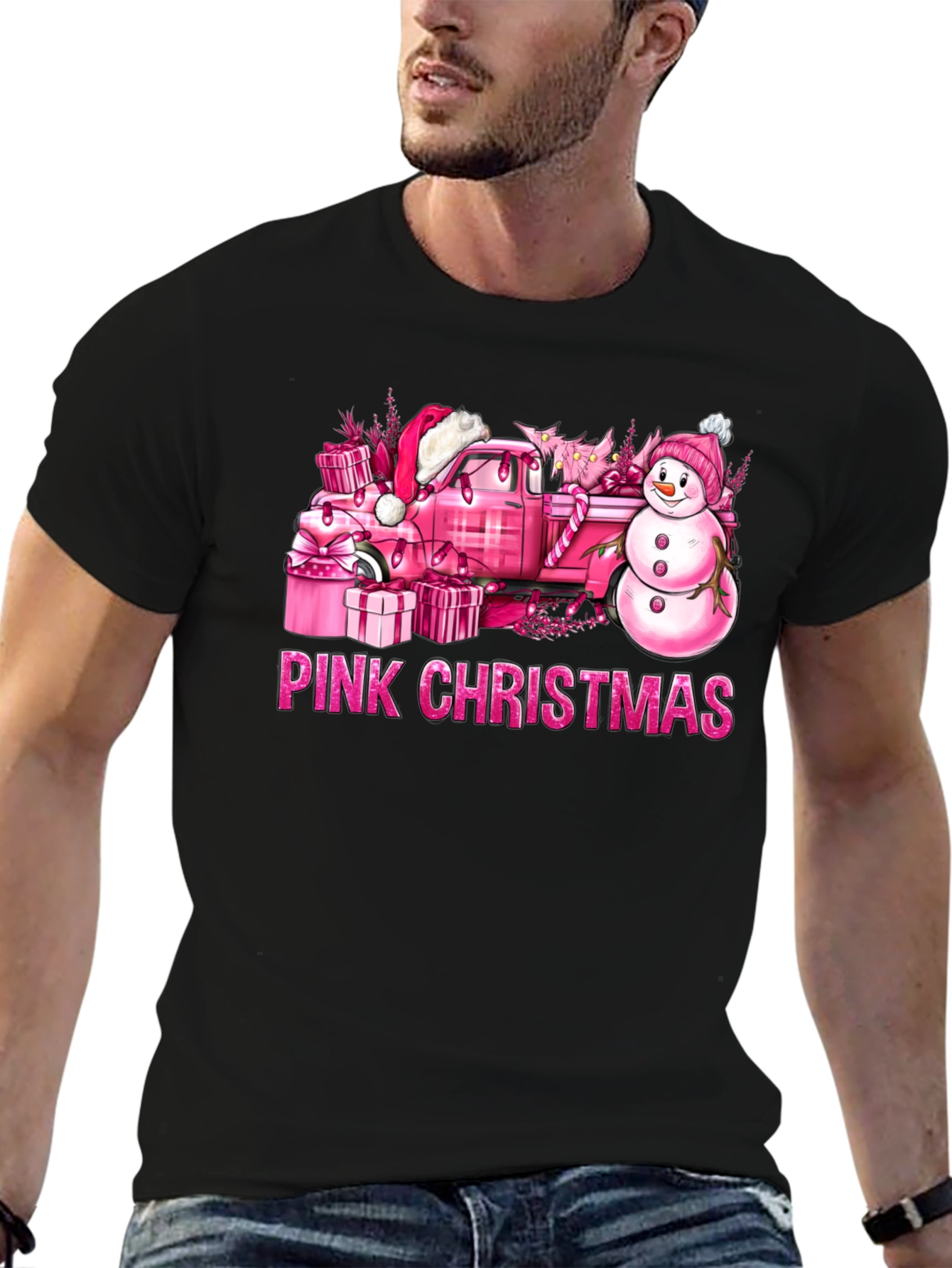 Camiseta Navidad Rosa