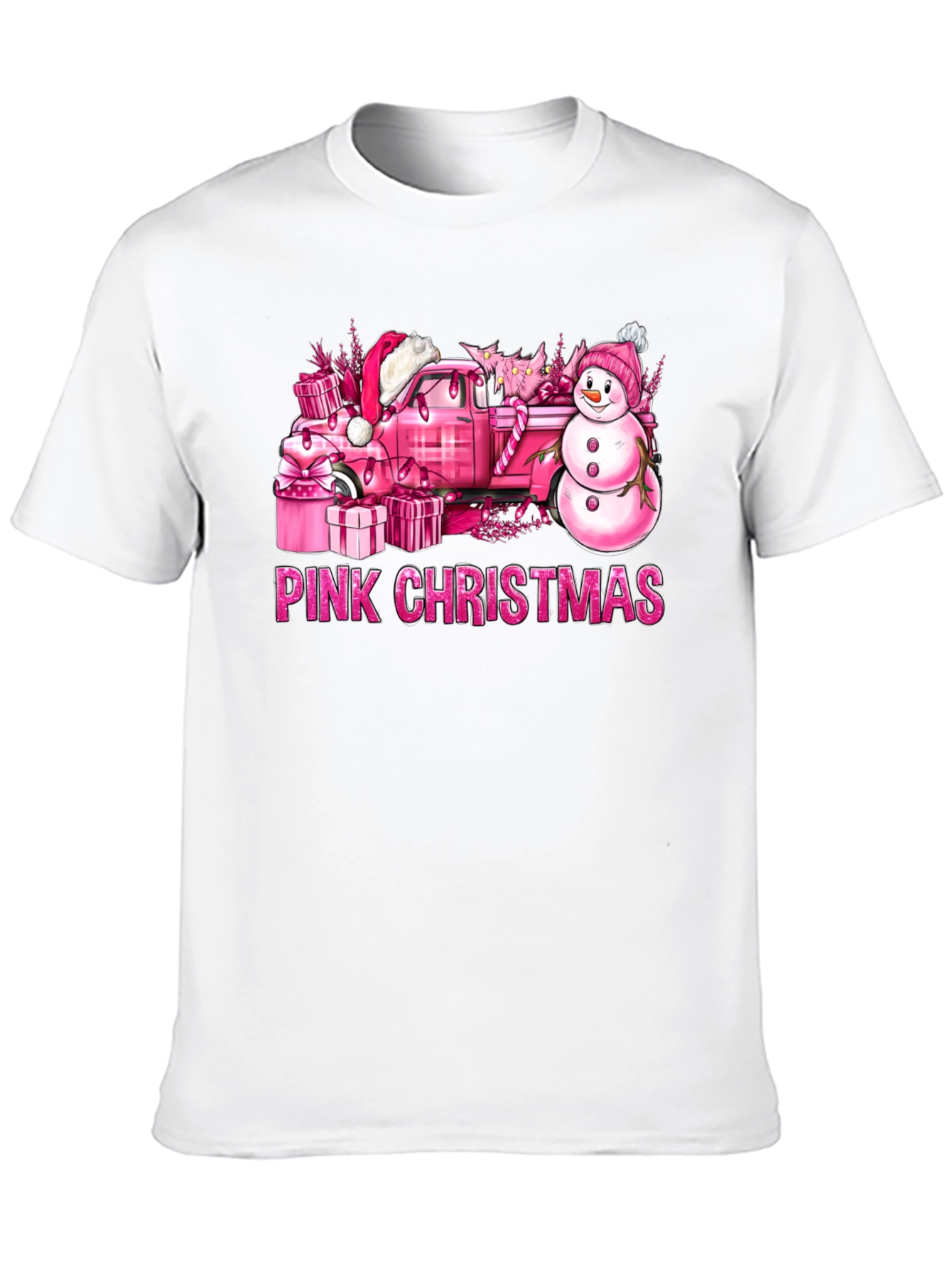 Camiseta Navidad Rosa
