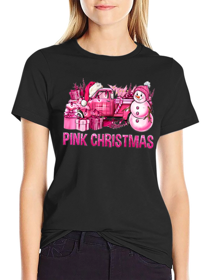 Camiseta Navidad Rosa