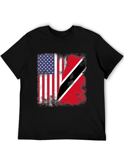 Camiseta Bandera EEUU y Trinidad y Tobago