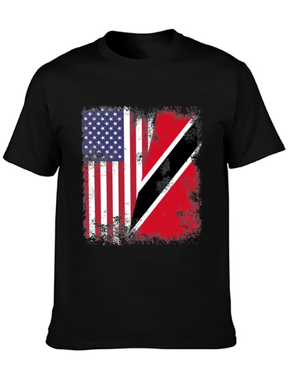 Camiseta Bandera EEUU y Trinidad y Tobago