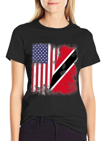 Camiseta Bandera EEUU y Trinidad y Tobago