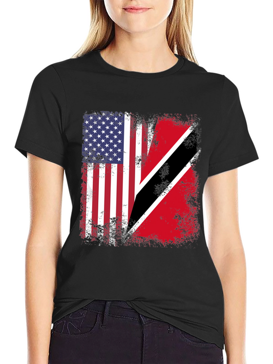 Camiseta Bandera EEUU y Trinidad y Tobago