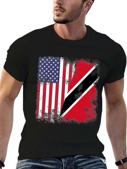 Camiseta Bandera EEUU y Trinidad y Tobago