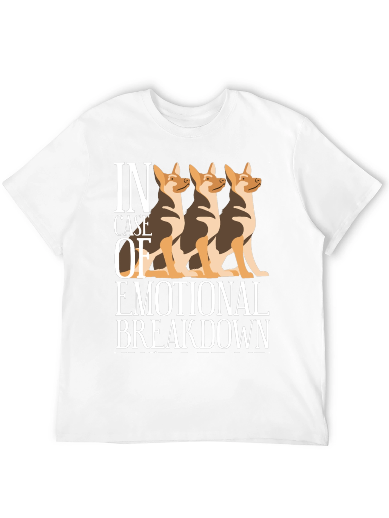 Camiseta Negra Colapso Emocional con Tres Perros