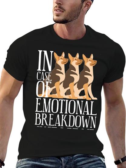 Camiseta Negra Colapso Emocional con Tres Perros