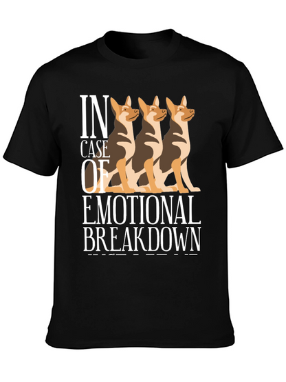 Camiseta Negra Colapso Emocional con Tres Perros