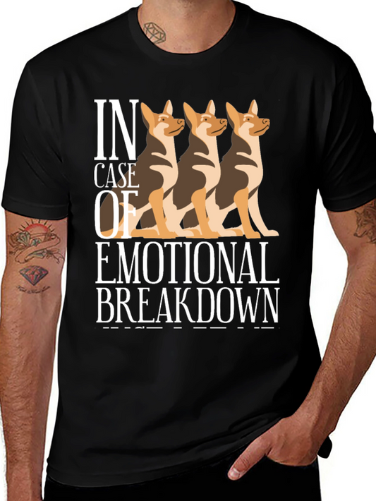 Camiseta Negra Colapso Emocional con Tres Perros