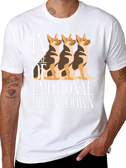 Camiseta Negra Colapso Emocional con Tres Perros