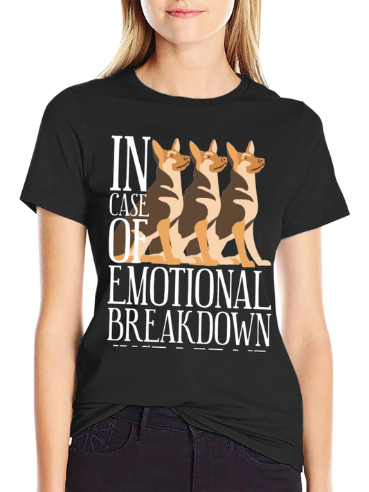 Camiseta Negra Colapso Emocional con Tres Perros
