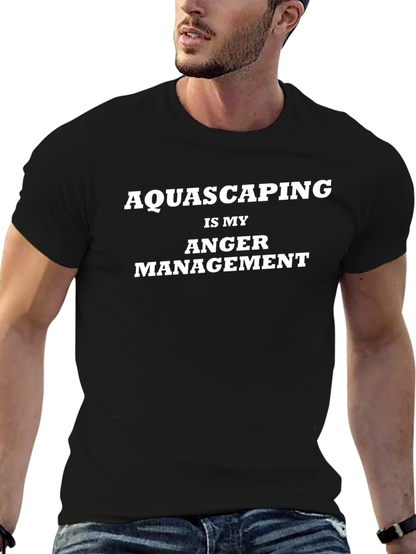 Camiseta Negra: Aquascaping es Mi Control de Ira