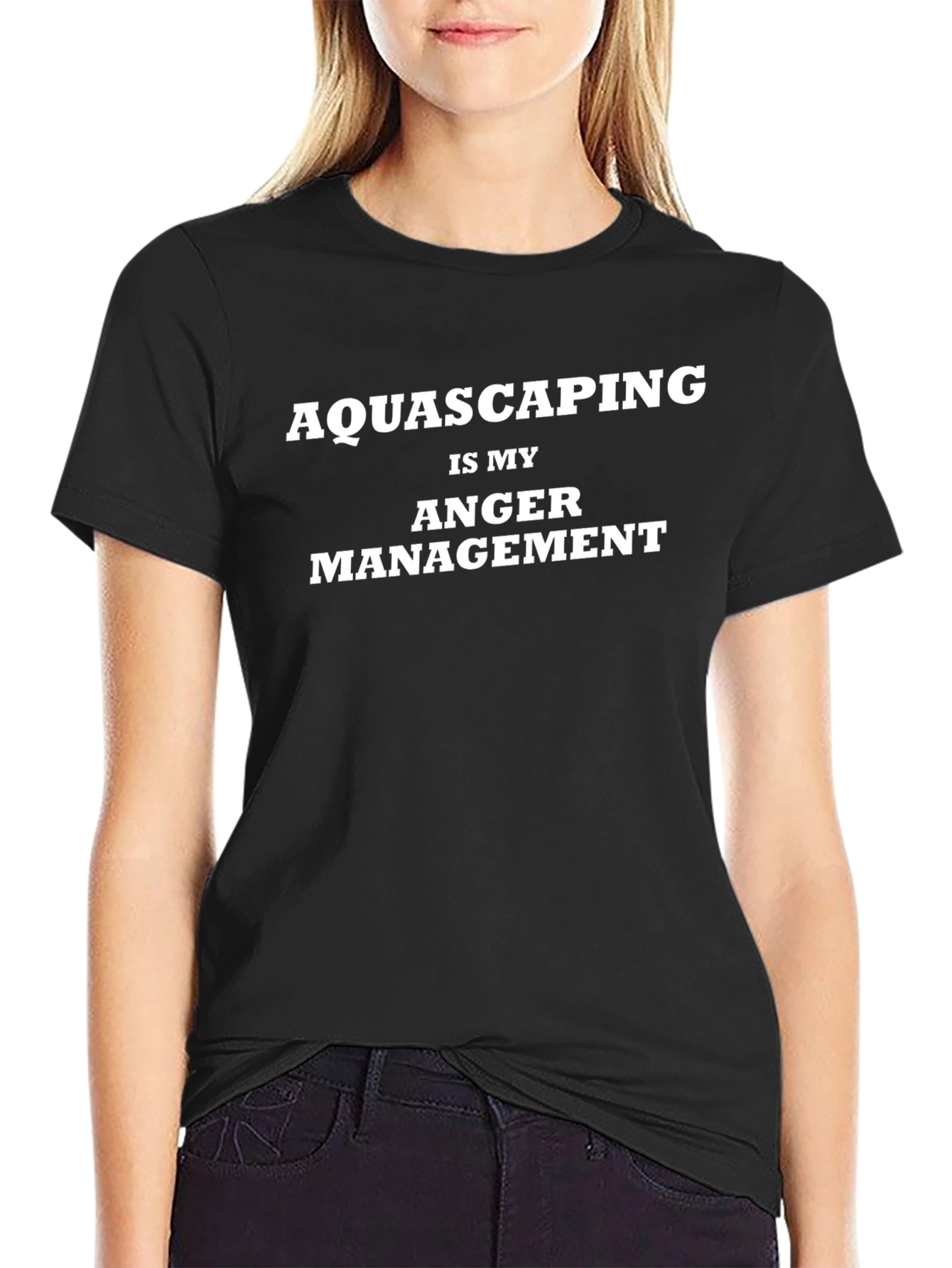 Camiseta Negra: Aquascaping es Mi Control de Ira