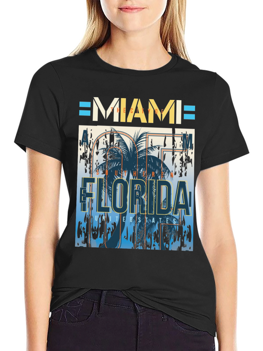 Camiseta Miami Florida Diseño Gráfico