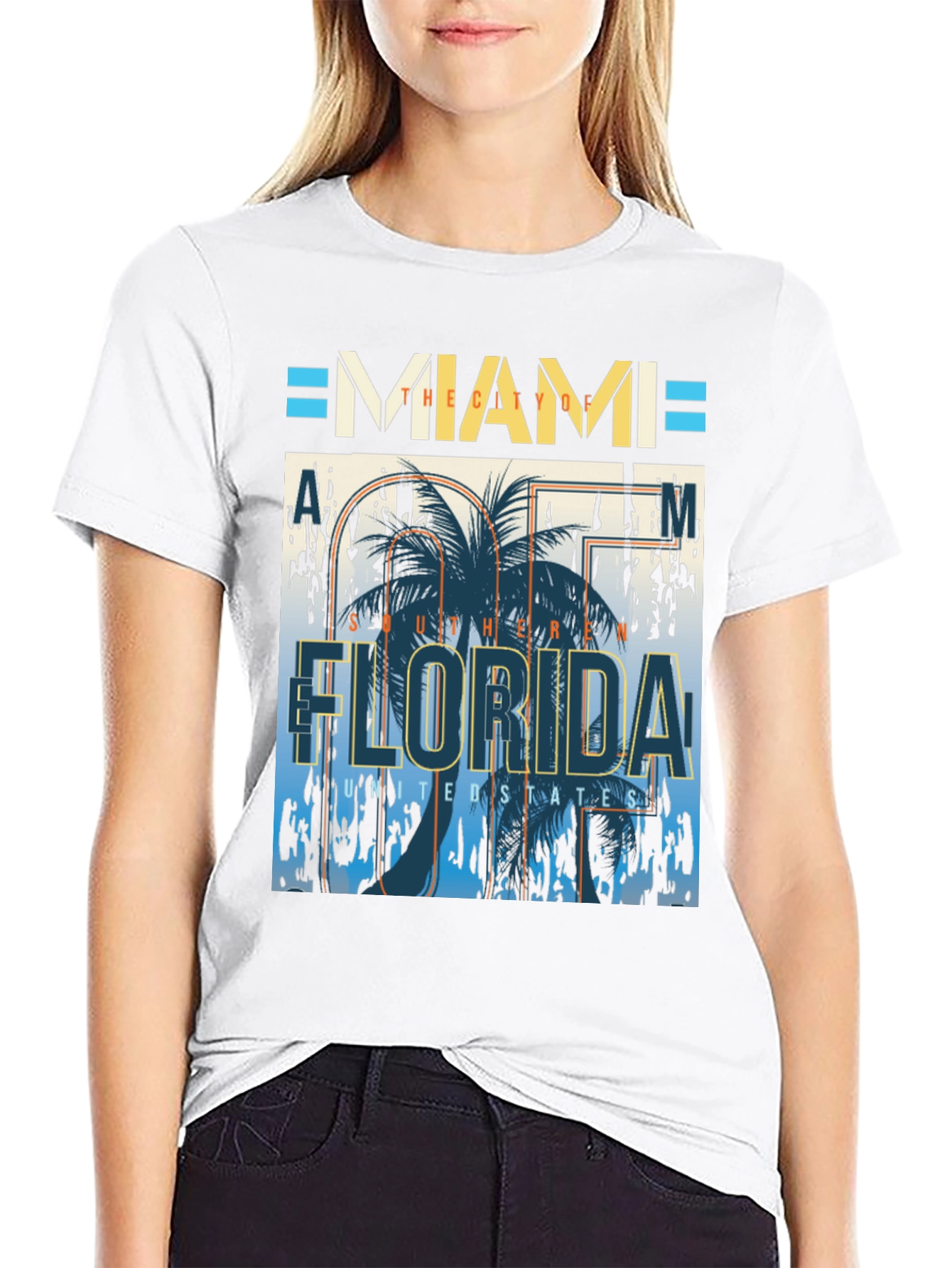 Camiseta Miami Florida Diseño Gráfico