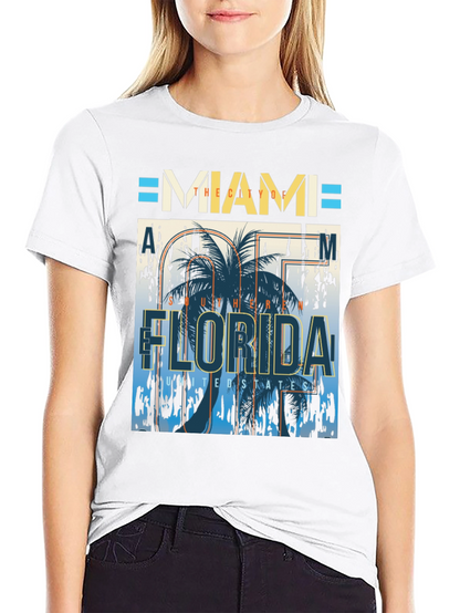 Camiseta Miami Florida Diseño Gráfico
