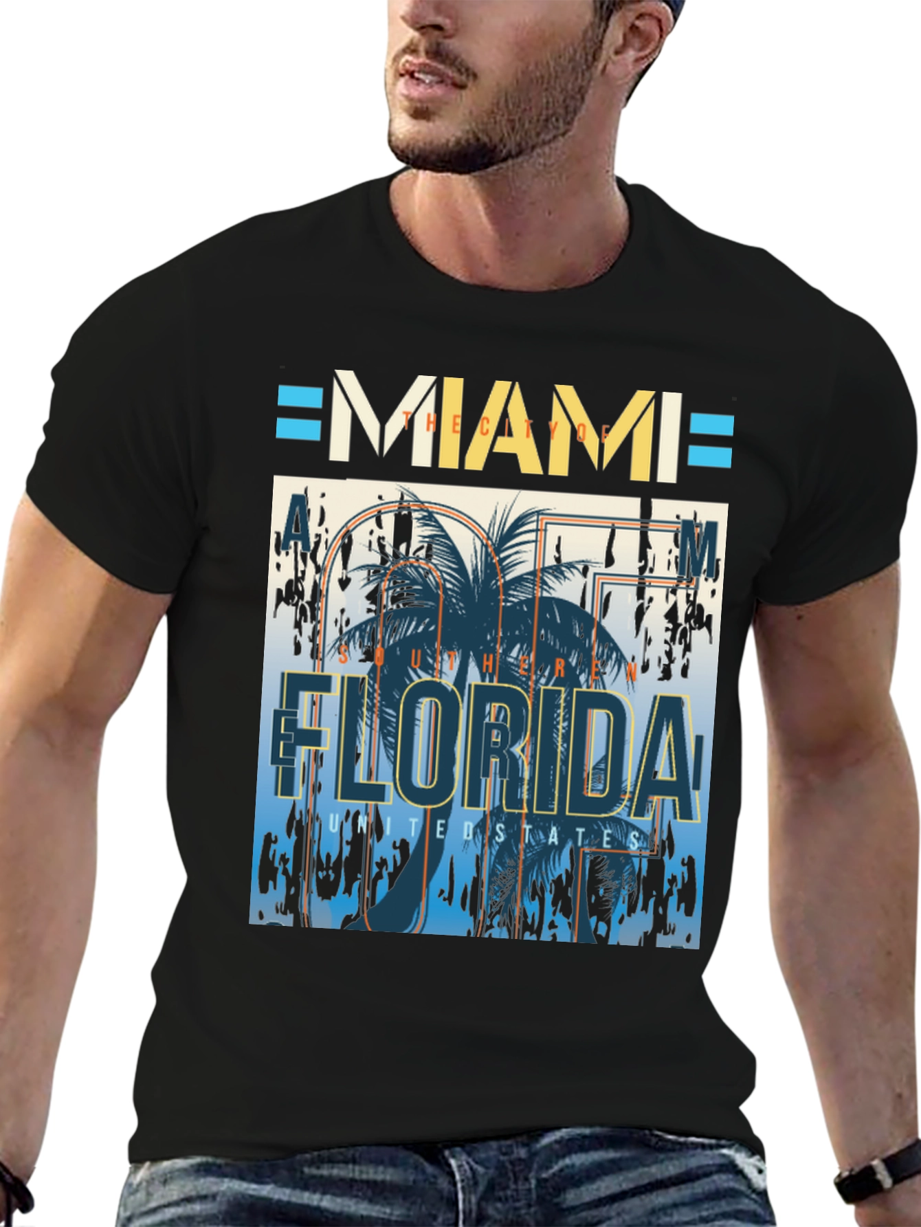 Camiseta Miami Florida Diseño Gráfico