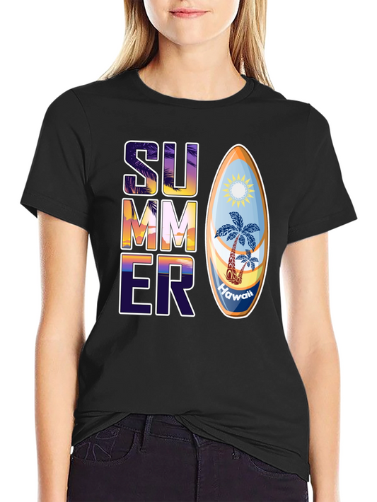 Camiseta Estampada de Verano Hawaii