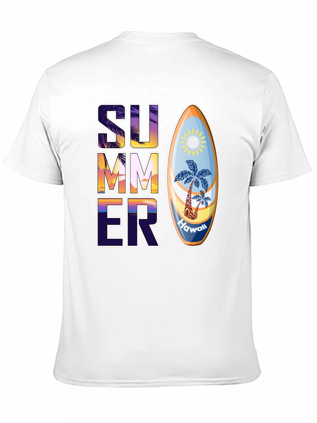 Camiseta Estampada de Verano Hawaii