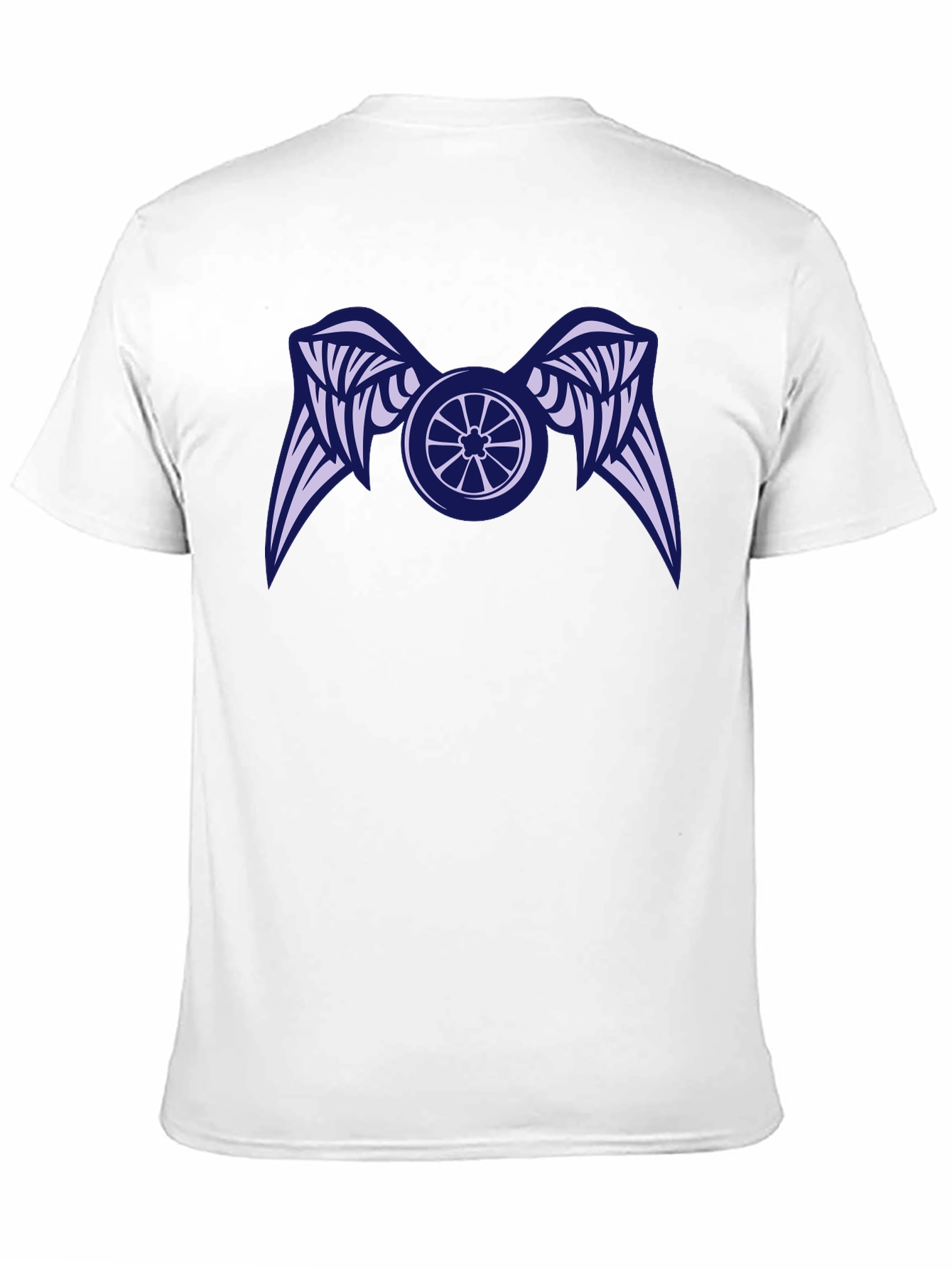 Camiseta Negra con Diseño de Rueda Alada