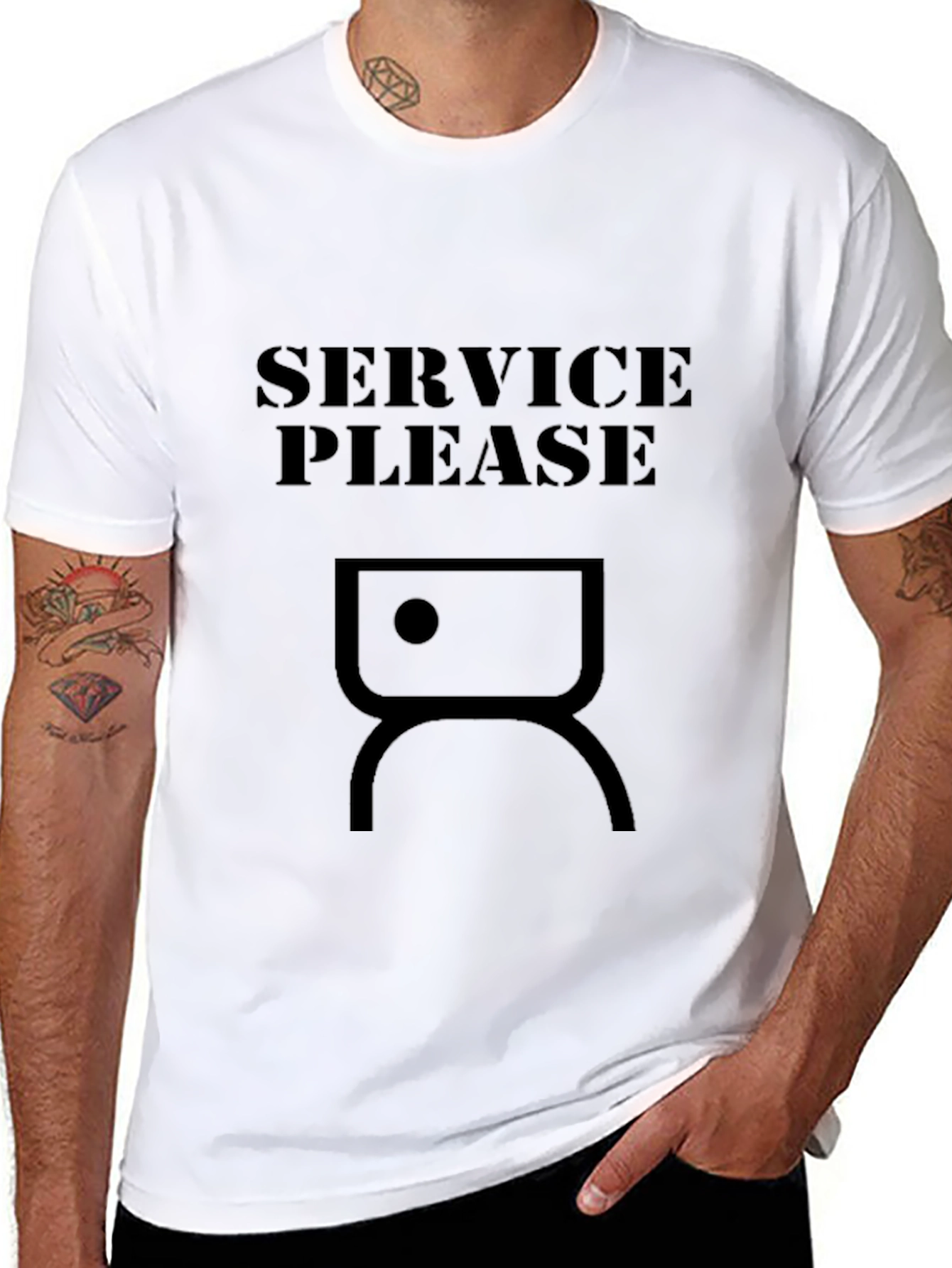 Camiseta Negra Service Please Original