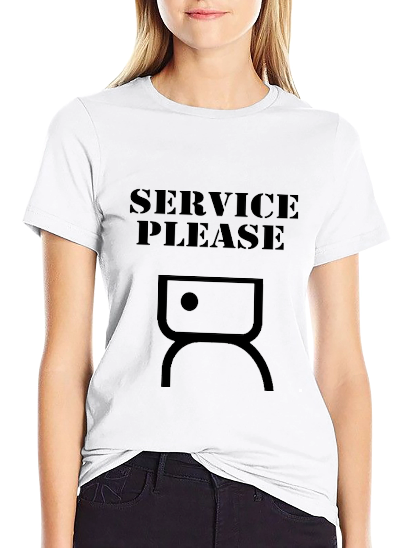 Camiseta Negra Service Please Original