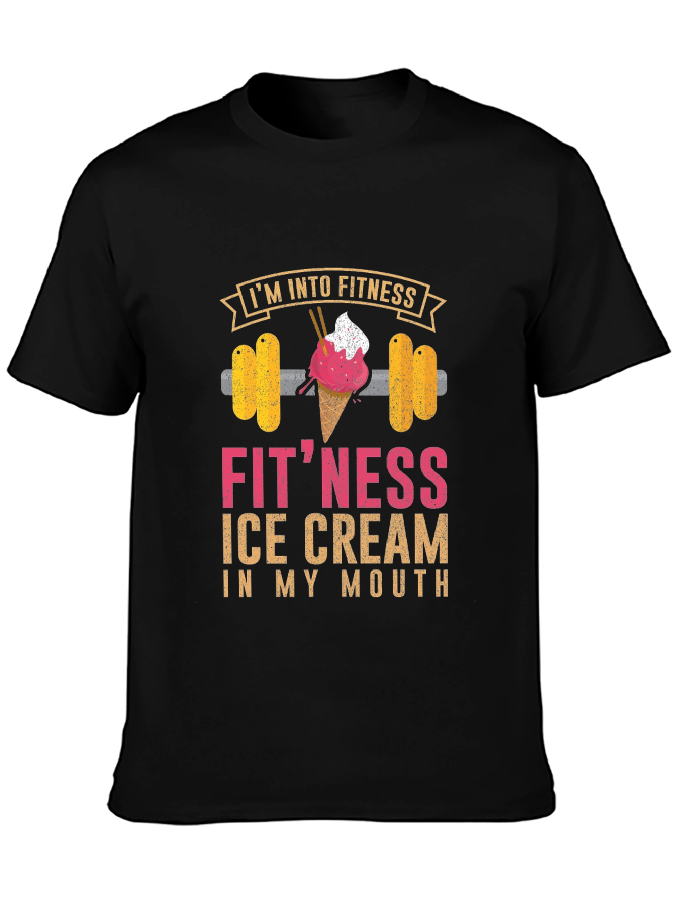 Camiseta de Fitness con Diseño de Helado