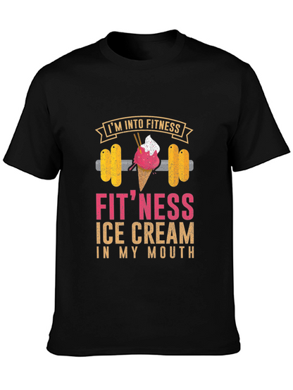Camiseta de Fitness con Diseño de Helado