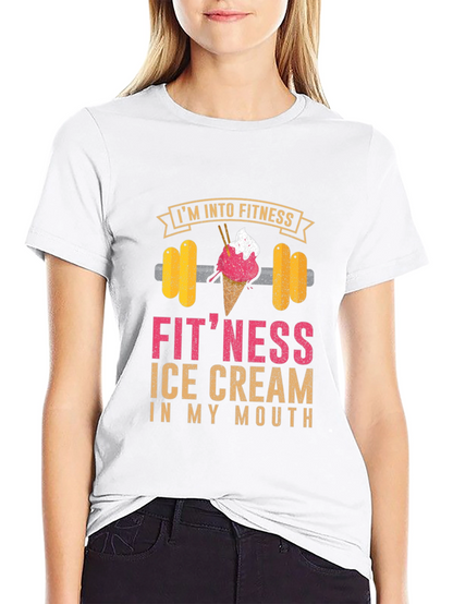 Camiseta de Fitness con Diseño de Helado