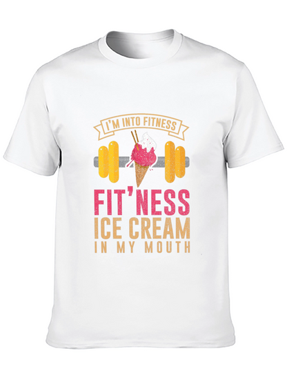 Camiseta de Fitness con Diseño de Helado