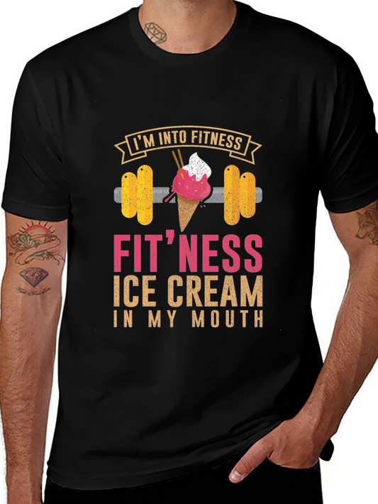 Camiseta de Fitness con Diseño de Helado