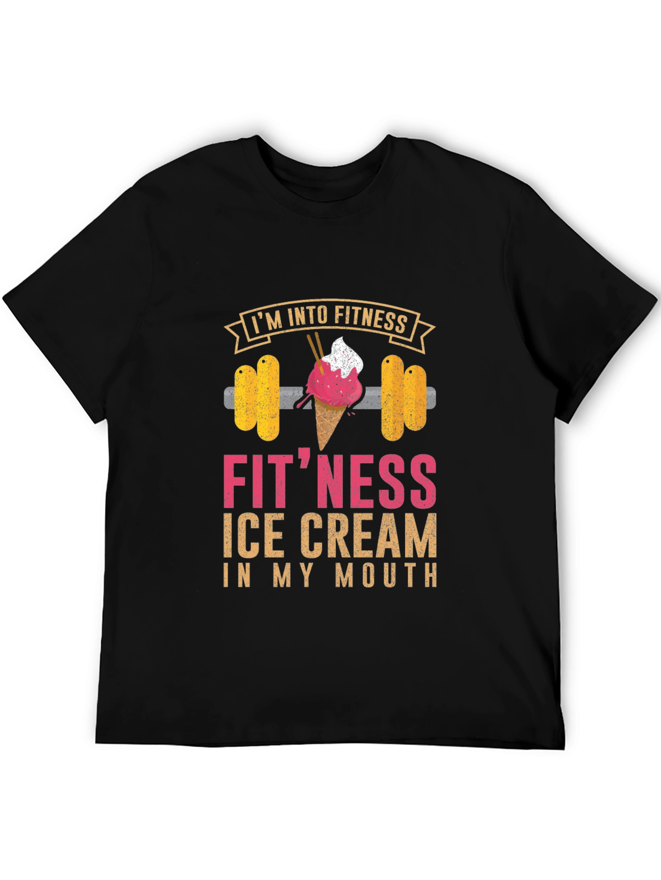 Camiseta de Fitness con Diseño de Helado