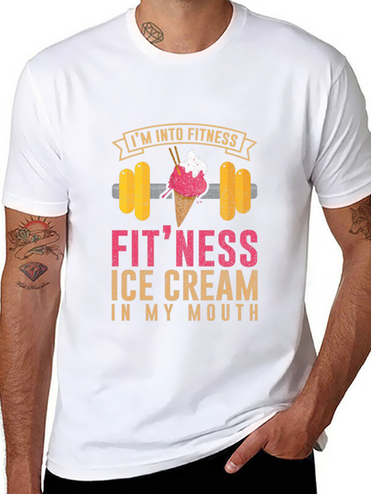 Camiseta de Fitness con Diseño de Helado