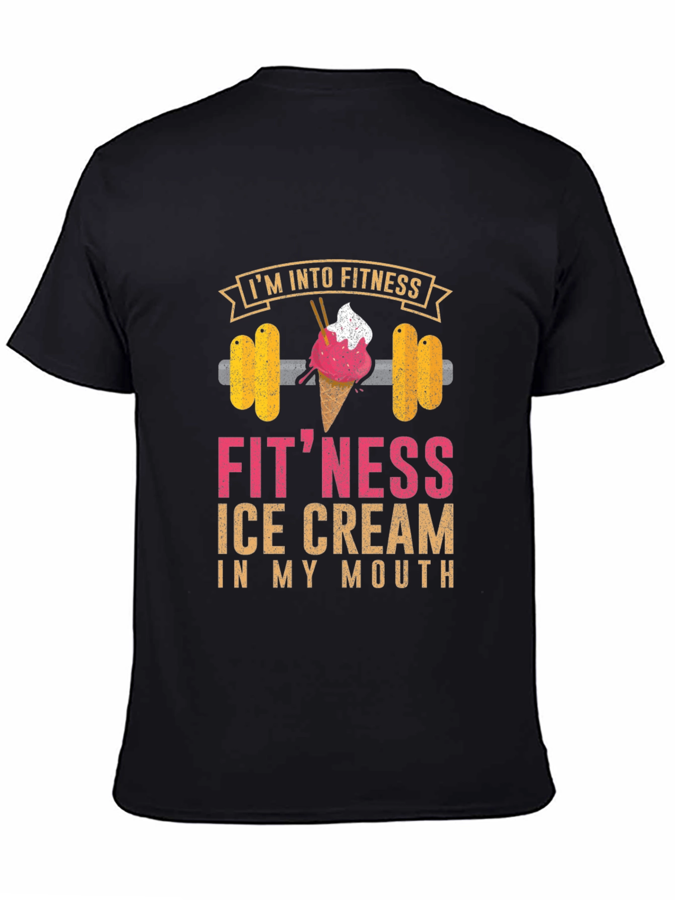Camiseta de Fitness con Diseño de Helado